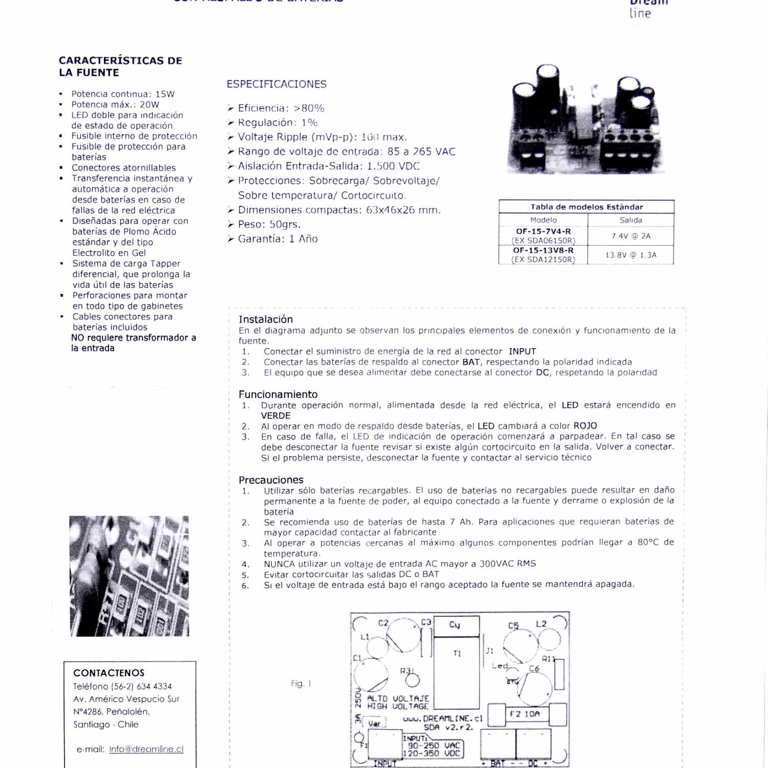 Fuente Cargador de Batería 13.8V 1.5A, Constante, sin Caja 2