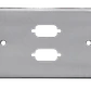 Faceplate VGA Metalico LINKMADE FP2MV 2U 2 VGA HH 70x114mm Requiere VGA - Miniatura 1