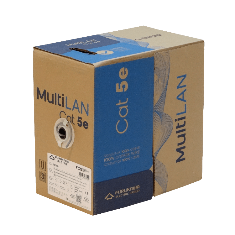 Caja Cable FURUKAWA CAT5E UTP Gris 305m Unifilar Multilan IEC60332-1 1