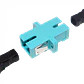 SC-SC Aqua OM3 SX-Simplex Copla p/Fibra Adaptador p/Cabecera-CL/Caja - Miniatura 1