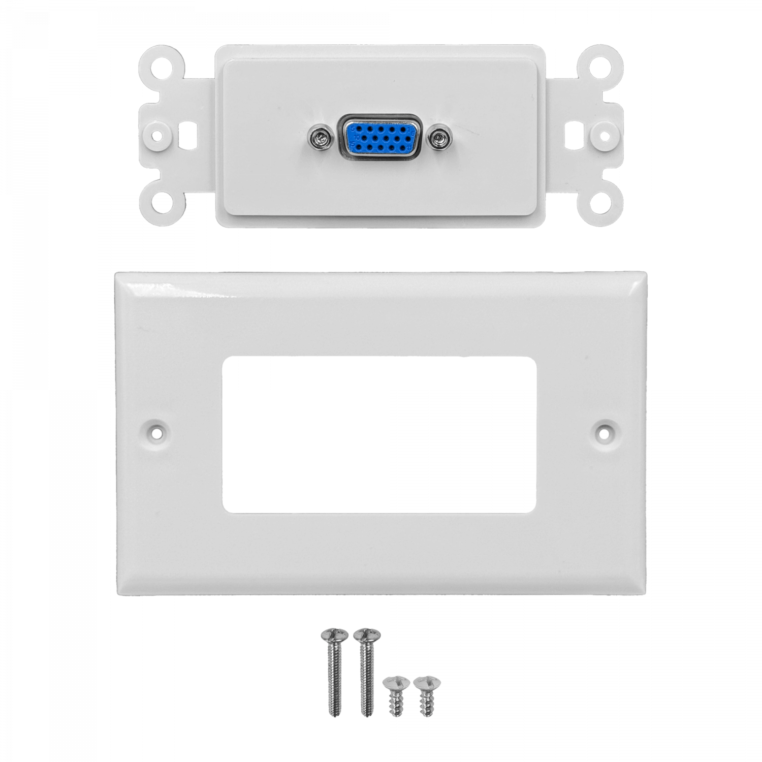 Faceplate VGA Hembra-Hembra Blanco 70x114mm WPHD15FF 3