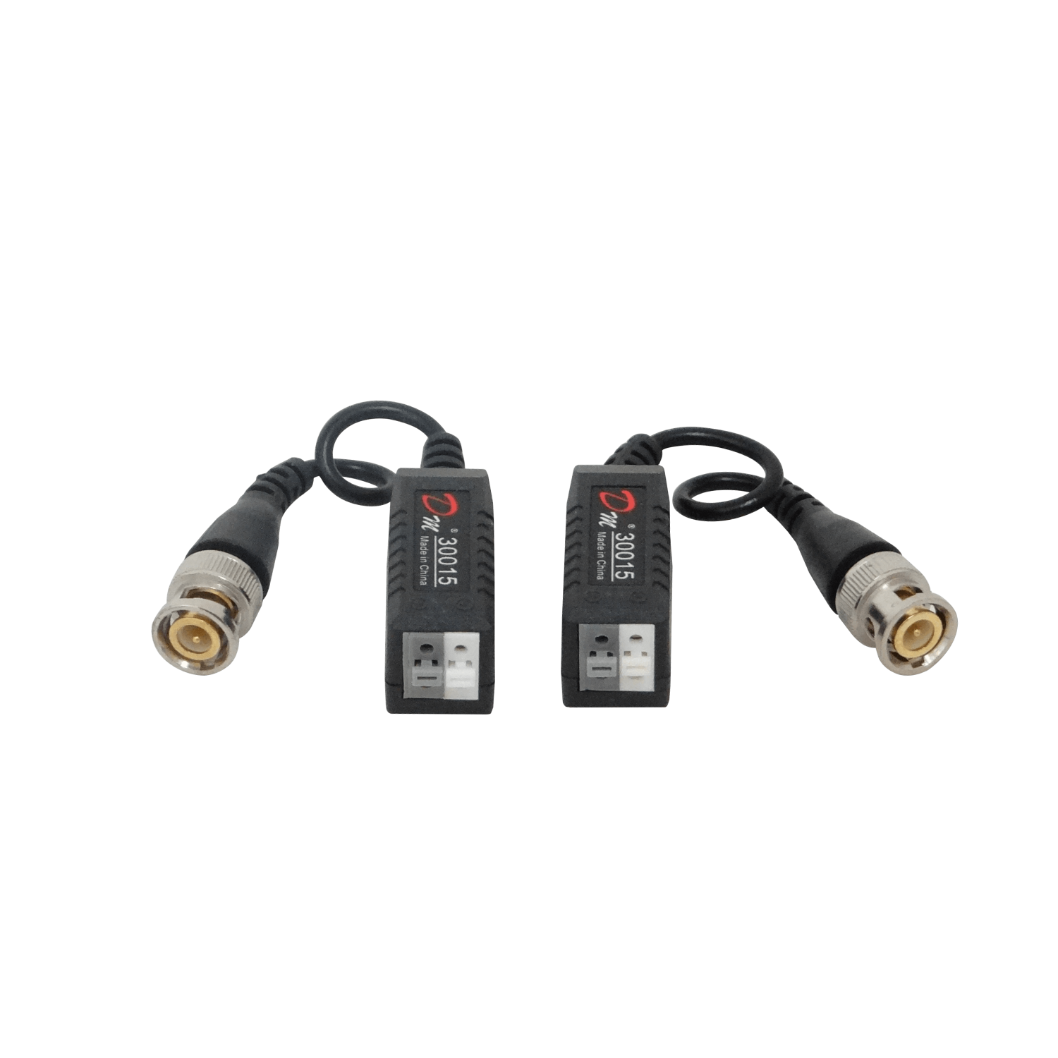 Balun Pasivo 1-Par 2 Unidades CCTV-UTP-BNC BNCM BNC-Macho DC-8MHz 2