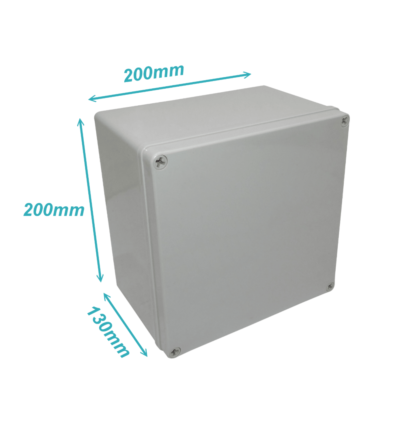 Caja plastica Tibox TJ-AG-2020 200x200x130mm gris IP66 RoHS 1