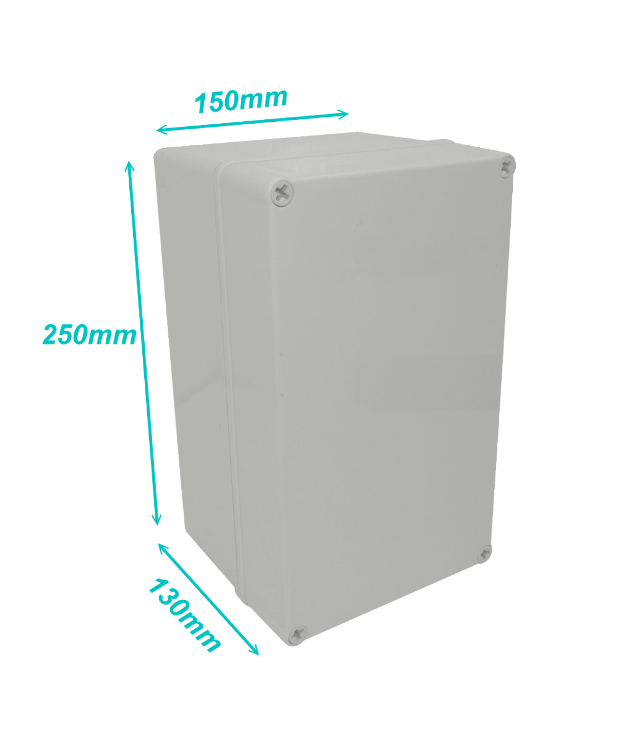 150x250x130mm Tapa-Gris Caja Gris Plastica IP66 RoHS 1