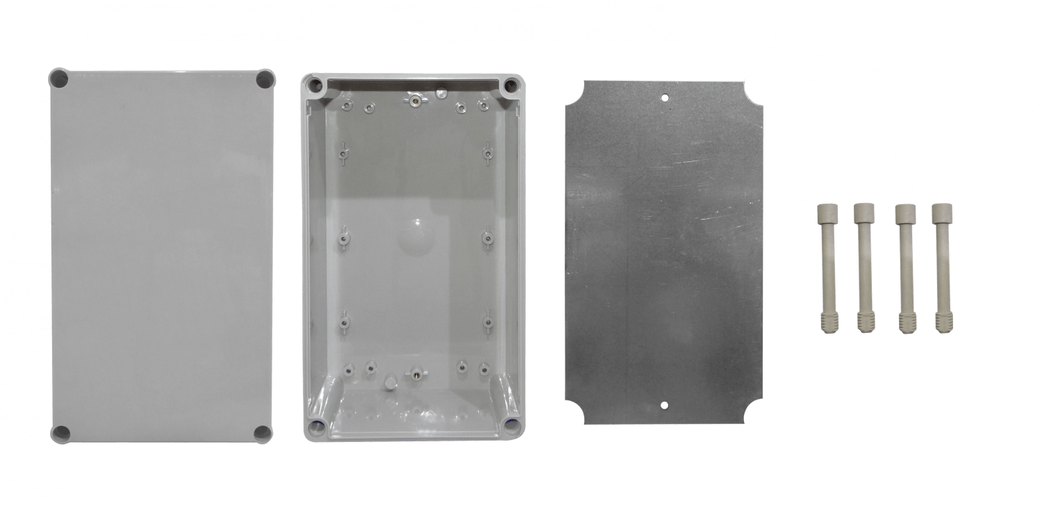 150x250x130mm Tapa-Gris Caja Gris Plastica IP66 RoHS 3