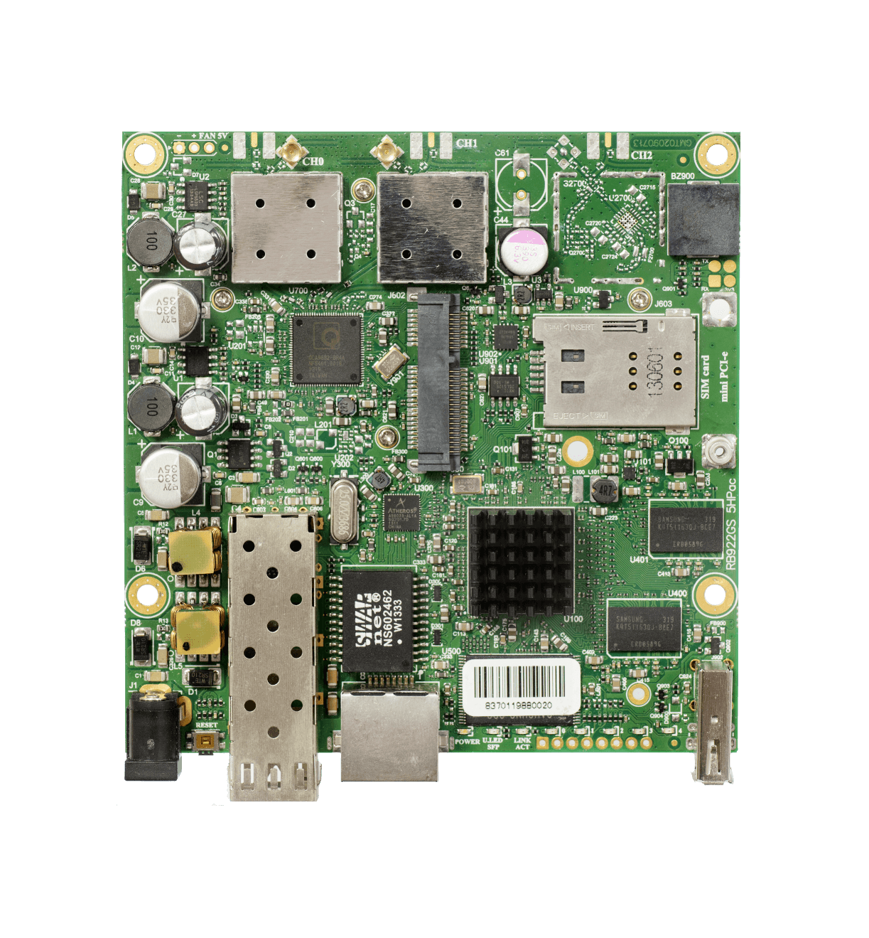 Router Inalámbrico MikroTik RB922UAGS-5HPacD - 5 GHz, 802.11ac, Gigabit Ethernet, SFP 2
