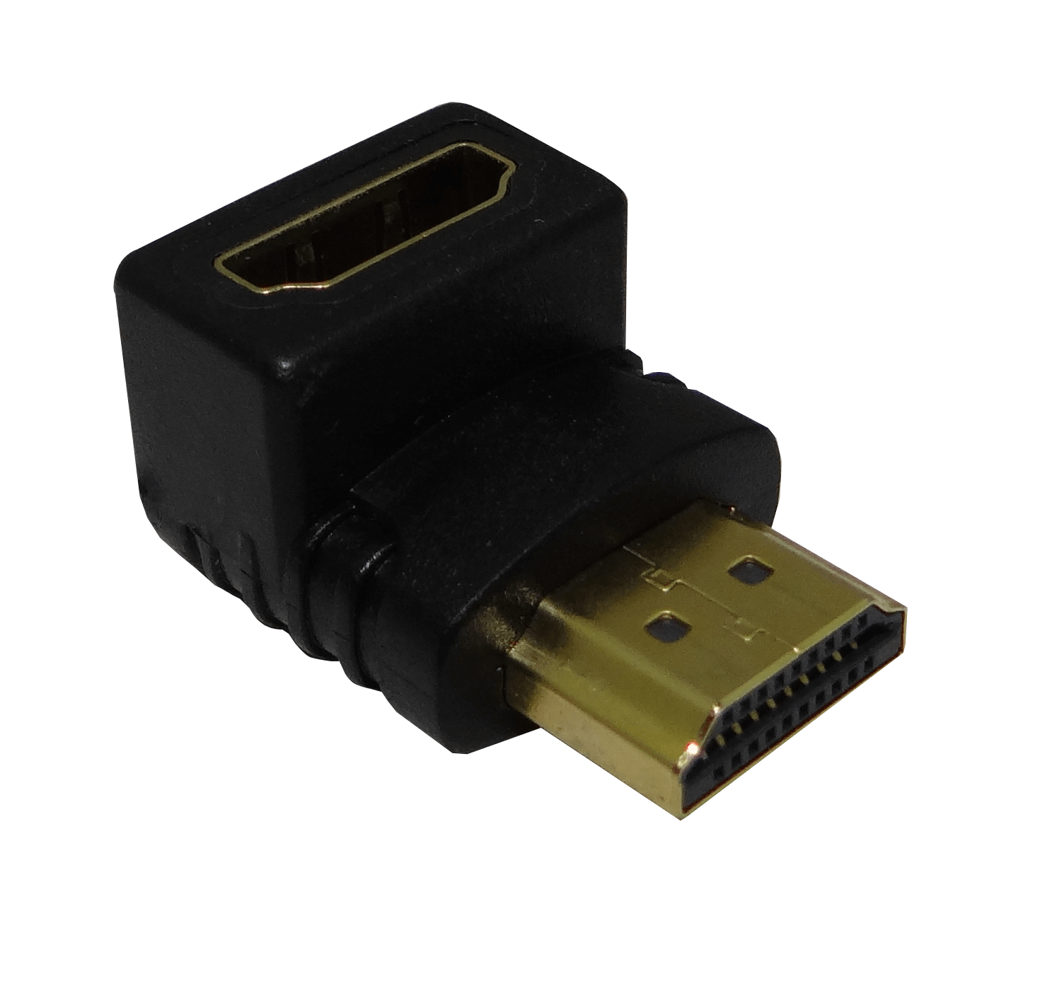 Adaptador HDMI 90° Ángulo Abajo Hembra a Macho H-M Conector Genérico 1