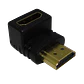Adaptador HDMI 90° Ángulo Abajo Hembra a Macho H-M Conector Genérico - Miniatura 1