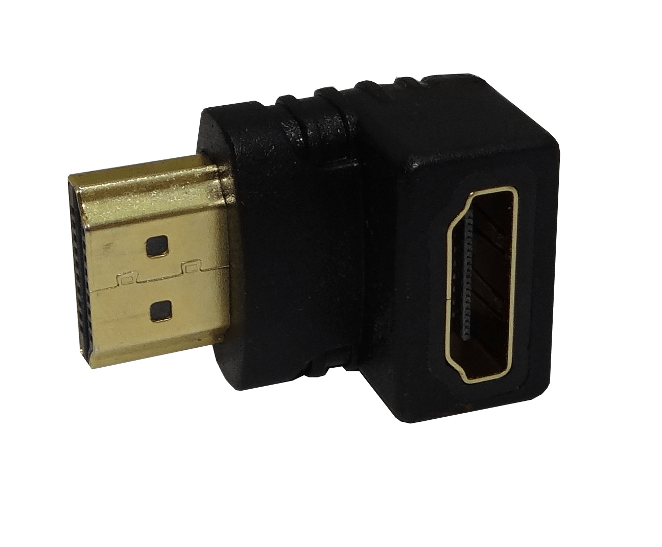 Adaptador HDMI 90° Ángulo Abajo Hembra a Macho H-M Conector Genérico 2
