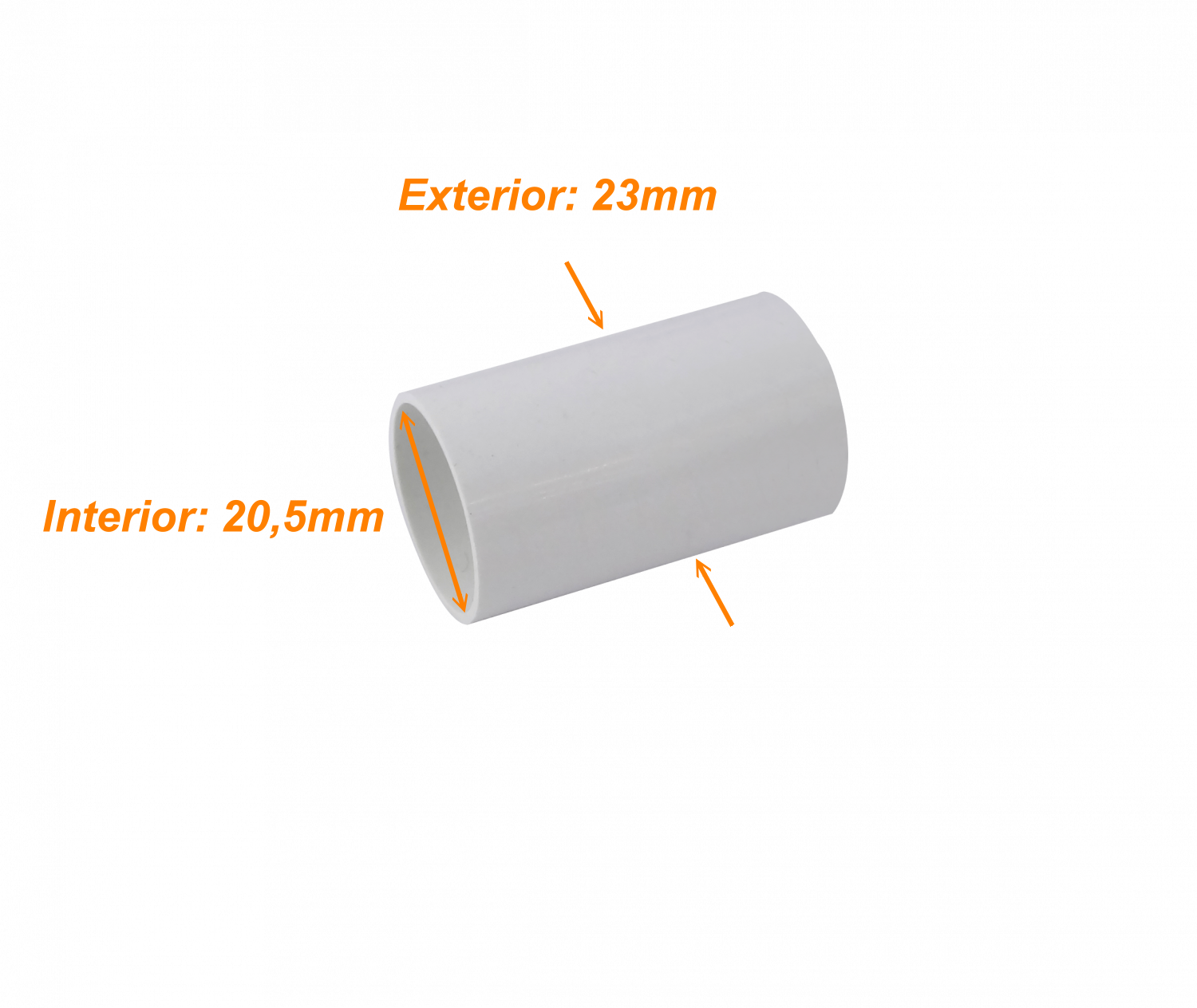 LINKCHIP 20mm Copla PVC para Tubo Blanco 2