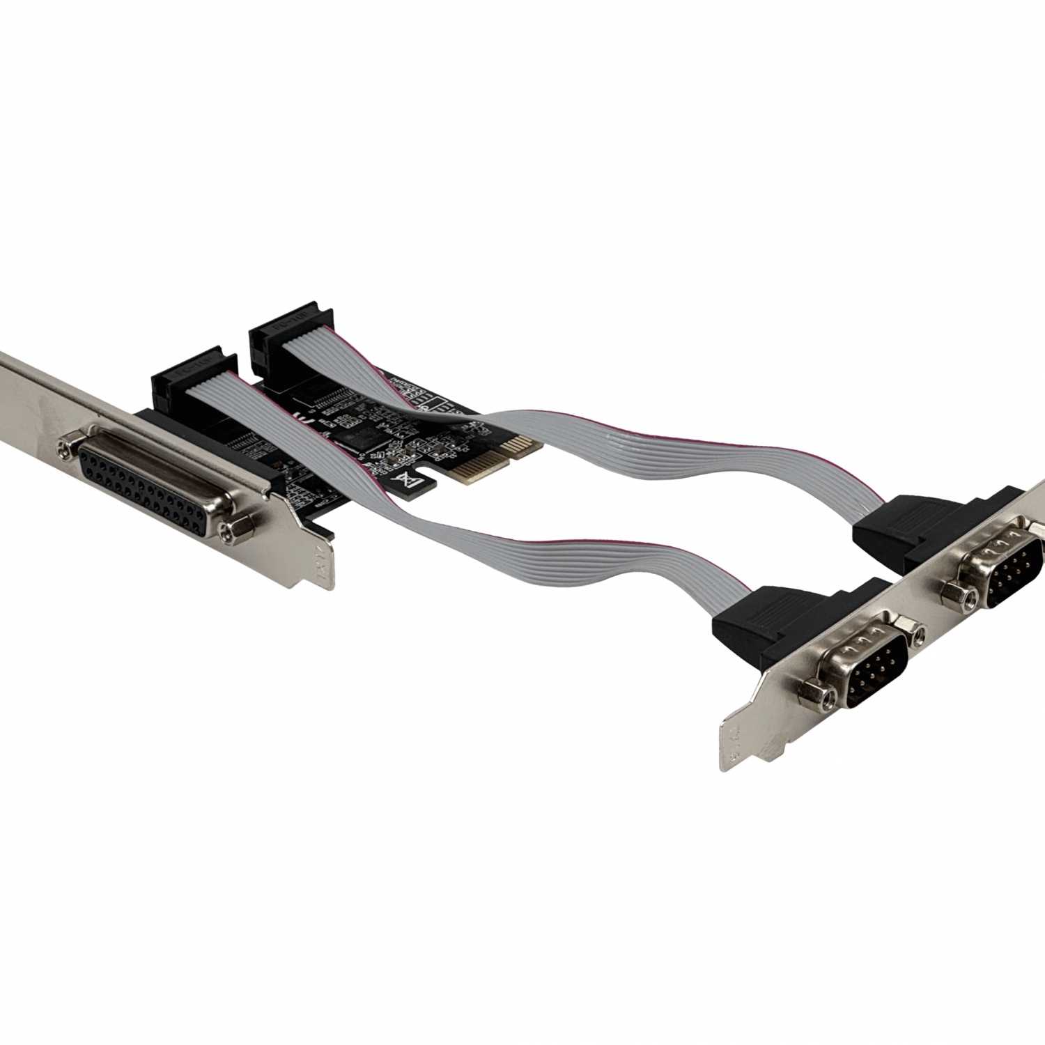 PCIe-x1 2-Serial-RS232-DB9-M 1-Paralelo-DB25-H Tarjeta 1