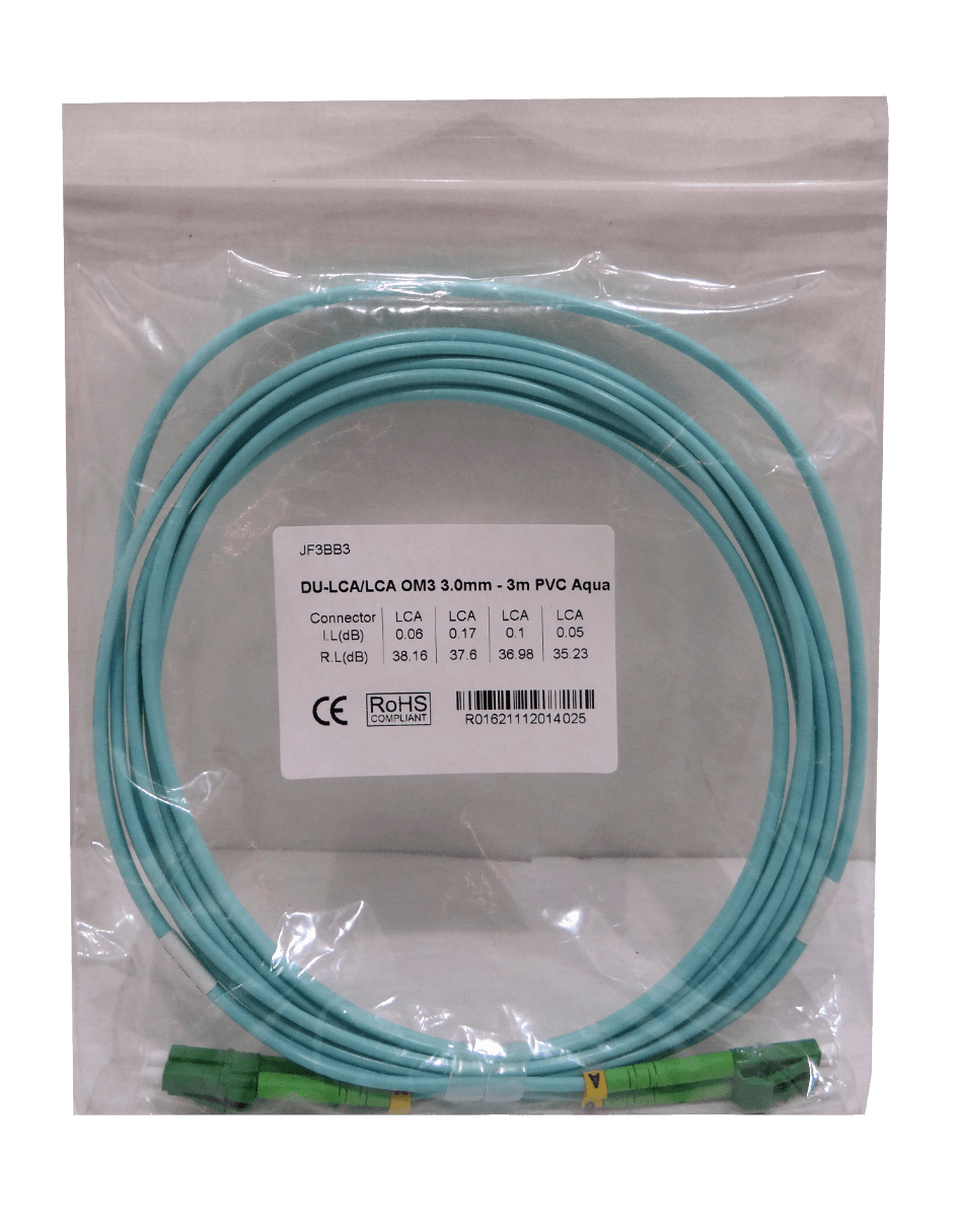 3mt LC/APC-LC/APC OM3 Multimodo MM Duplex Jumper Fibra LSZH 1