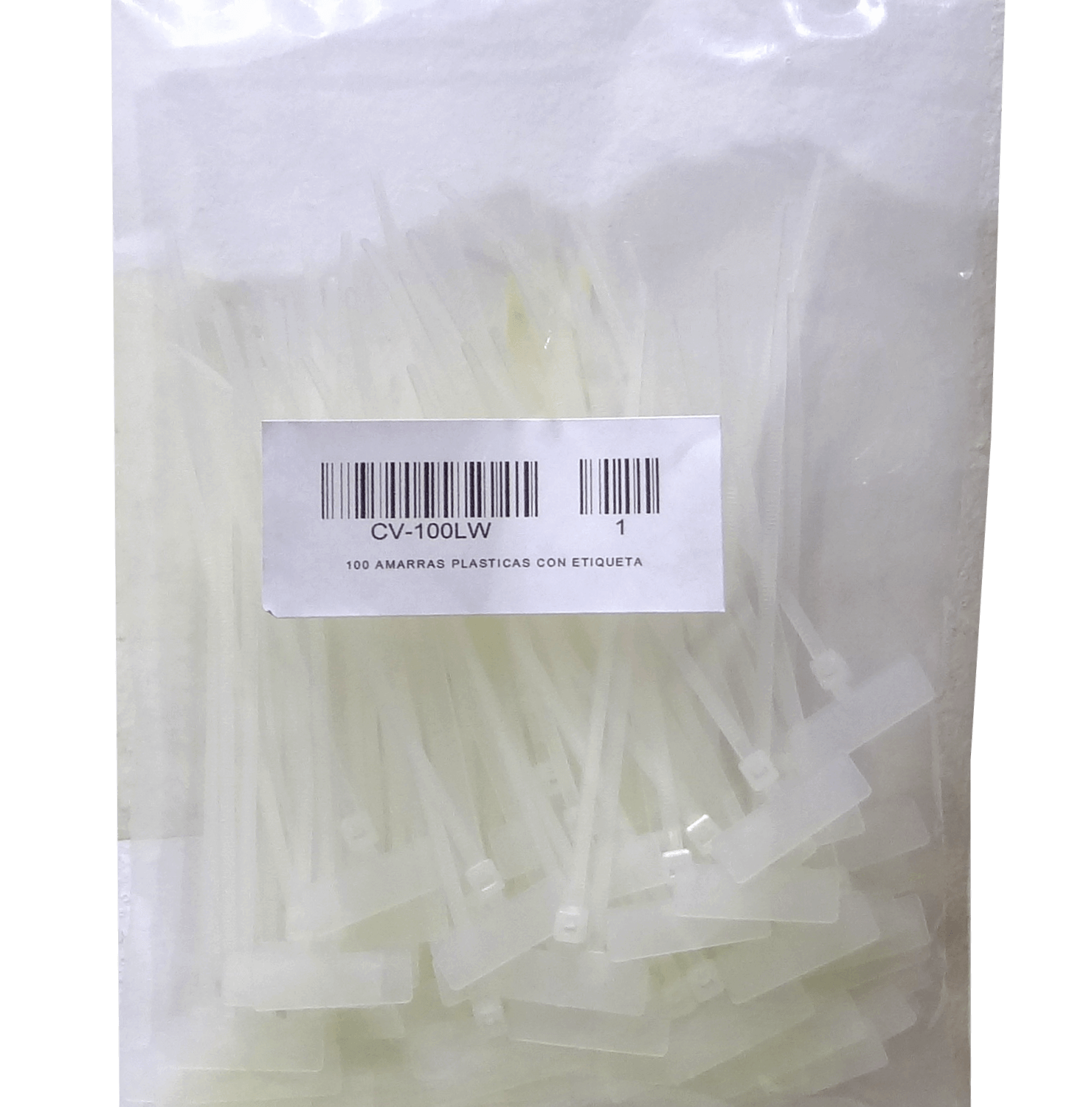 Amarras Plasticas LINKMADE CV-100LW Blancas 100x2.5mm 100 Unidades 1