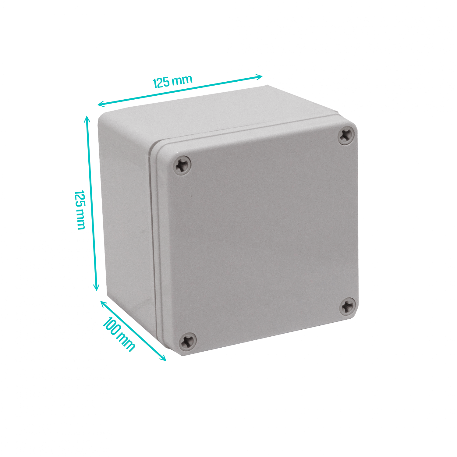 Caja plastica Tibox TJ-AG-1212 125x125x100mm gris IP66 RoHS 5