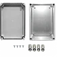 Caja plastica Tibox TJ-AG-2819 280x190x130mm gris IP66 RoHS con placa - Miniatura 1