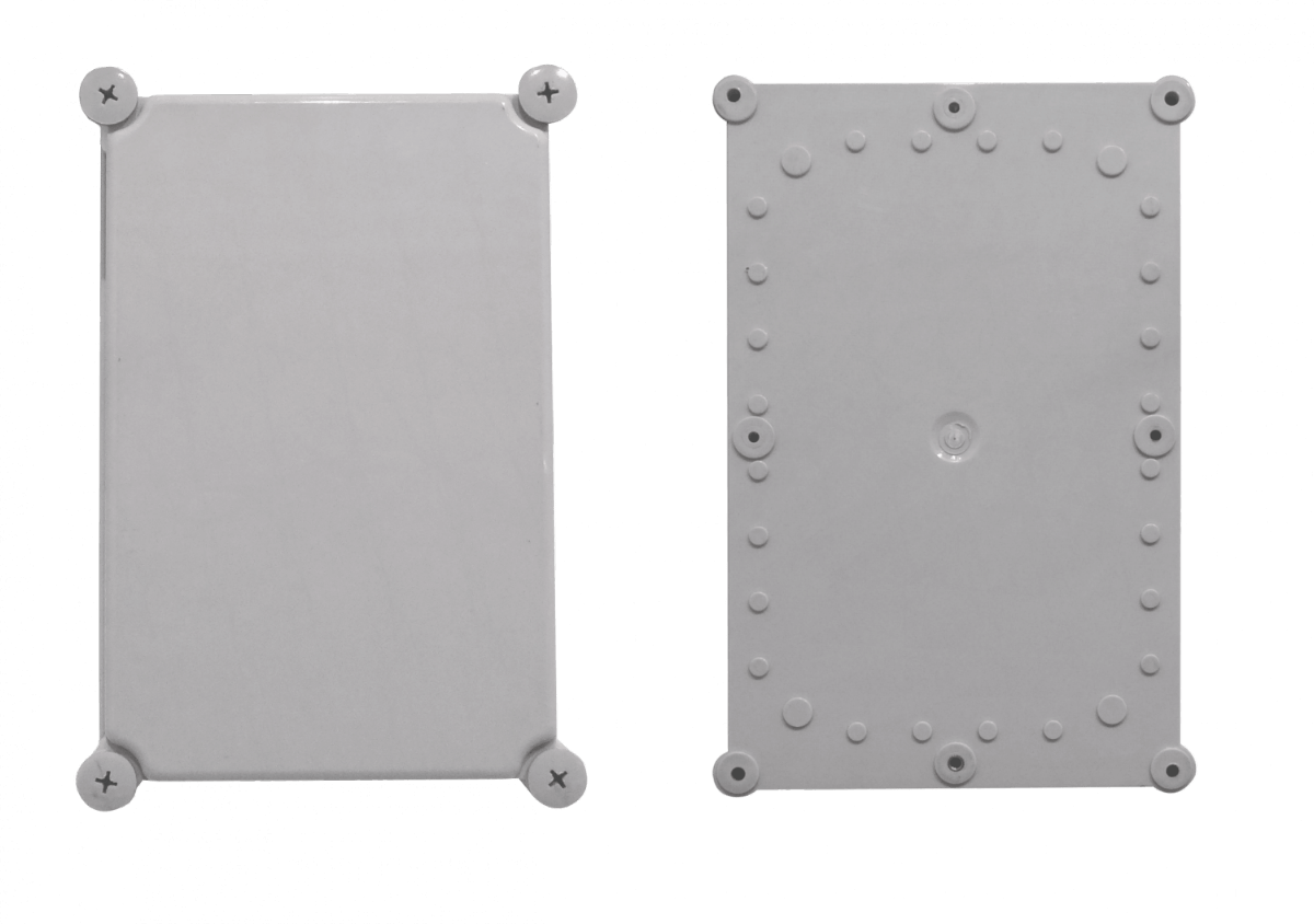 Caja plastica Tibox TJ-AG-2819-1 280x190x180mm gris IP66 RoHS con placa 4