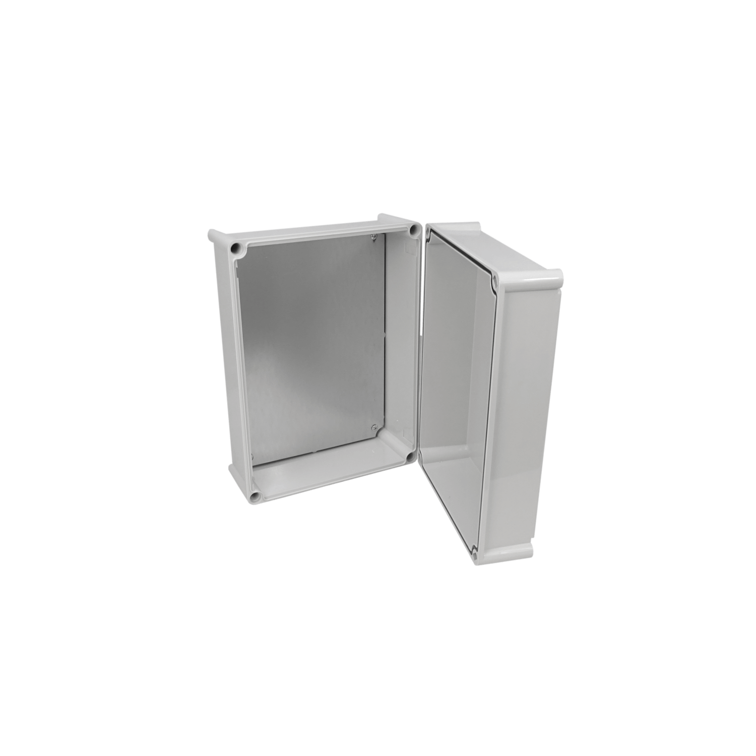 AG-2838-1. 380x280x180mm Tapa-Gris Caja Gris Plastica c/Placa IP66 RoHS 3