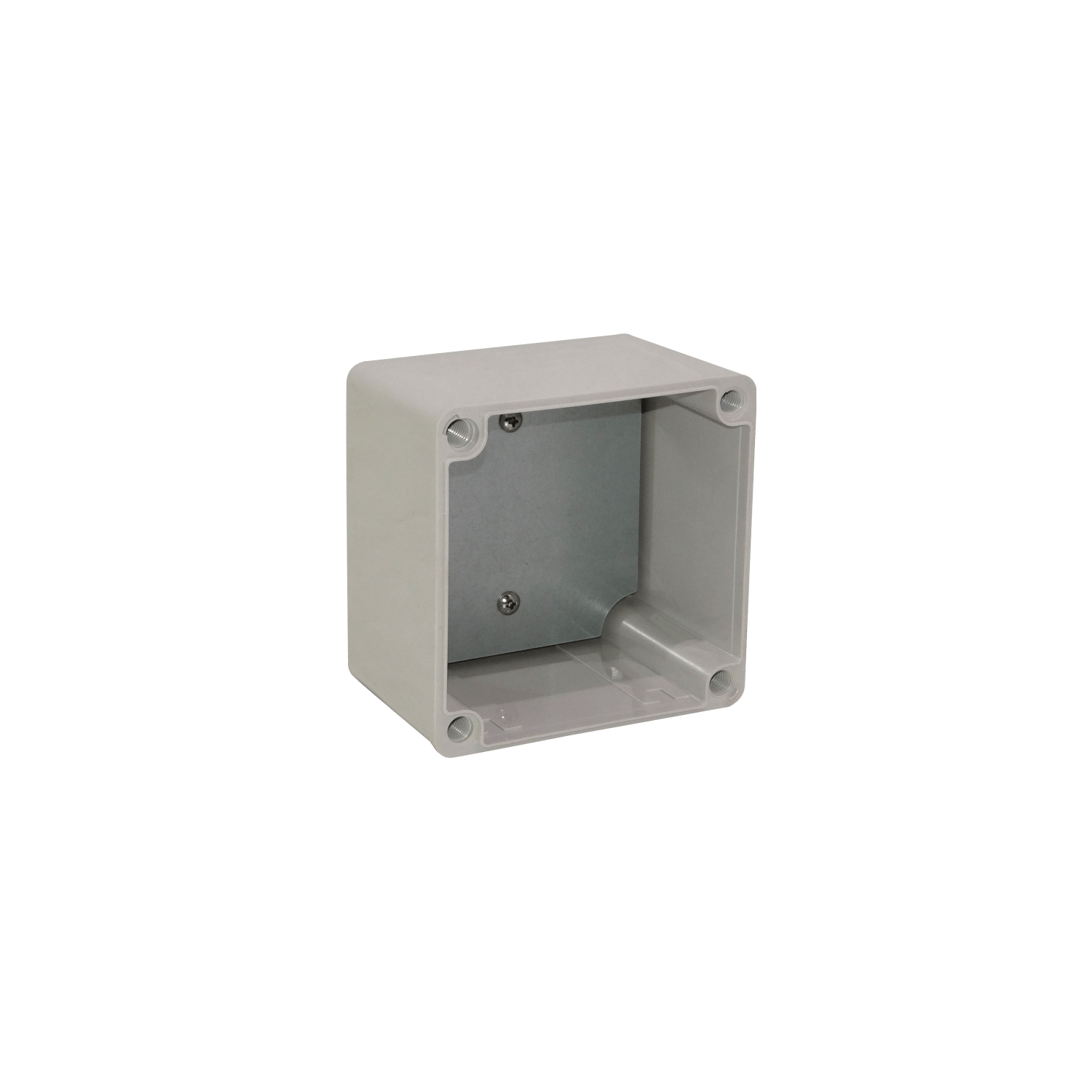 Caja ABS Tibox TJ-AT-1212 125x125x100mm IP66 tapa transparente con placa aluminio 1