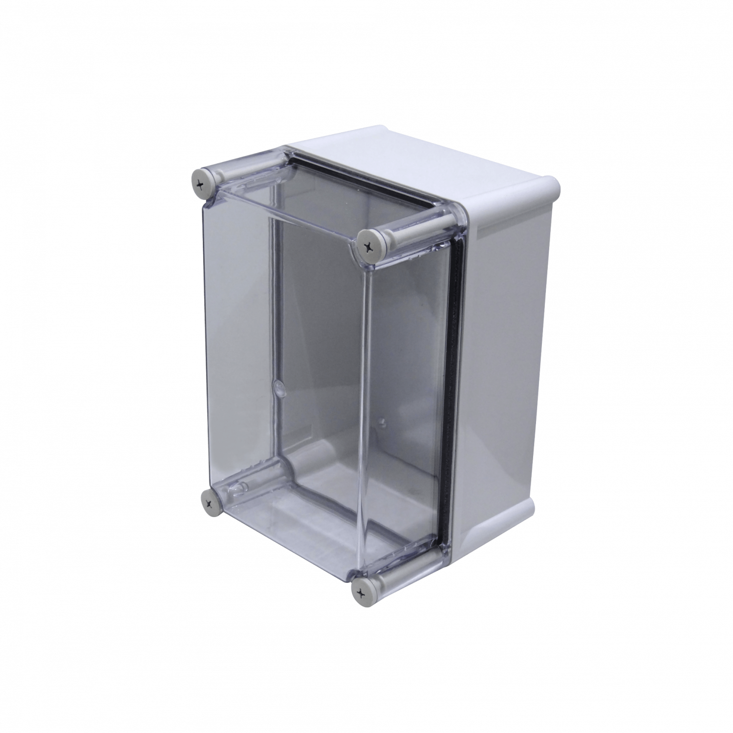 Caja ABS Tibox TJ-AT-2819-1 280x190x180mm IP66 tapa transparente con placa aluminio 1
