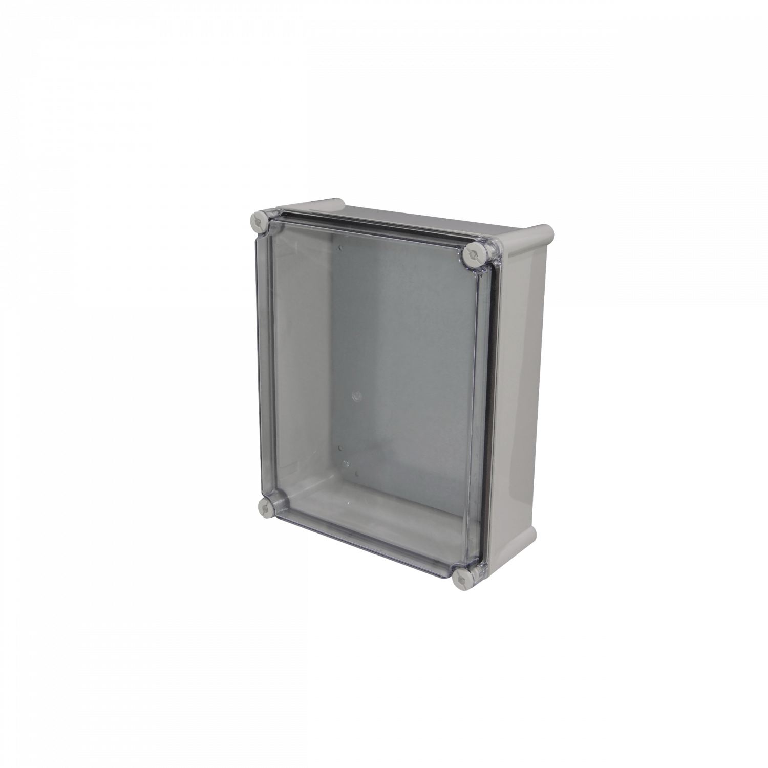 Caja ABS Tibox TJ-AT-3428 340x280x130mm IP66 tapa transparente con placa aluminio 4