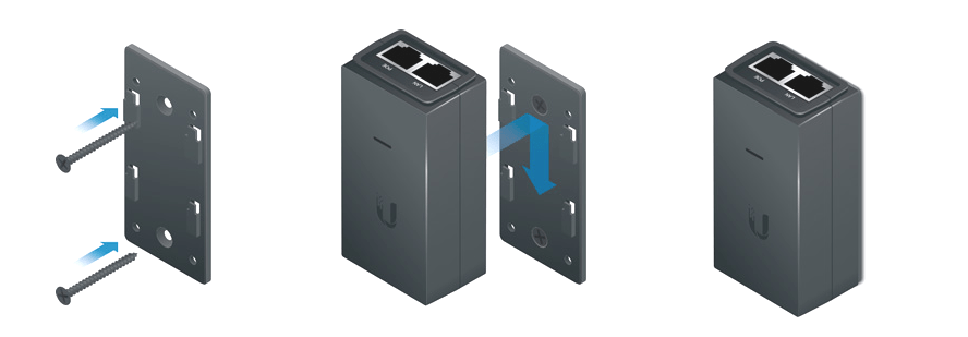 Soporte para Montaje en Pared Ubiquiti POE-WM, Plastico, Negro, Para Inyectores PoE Seleccionados 3