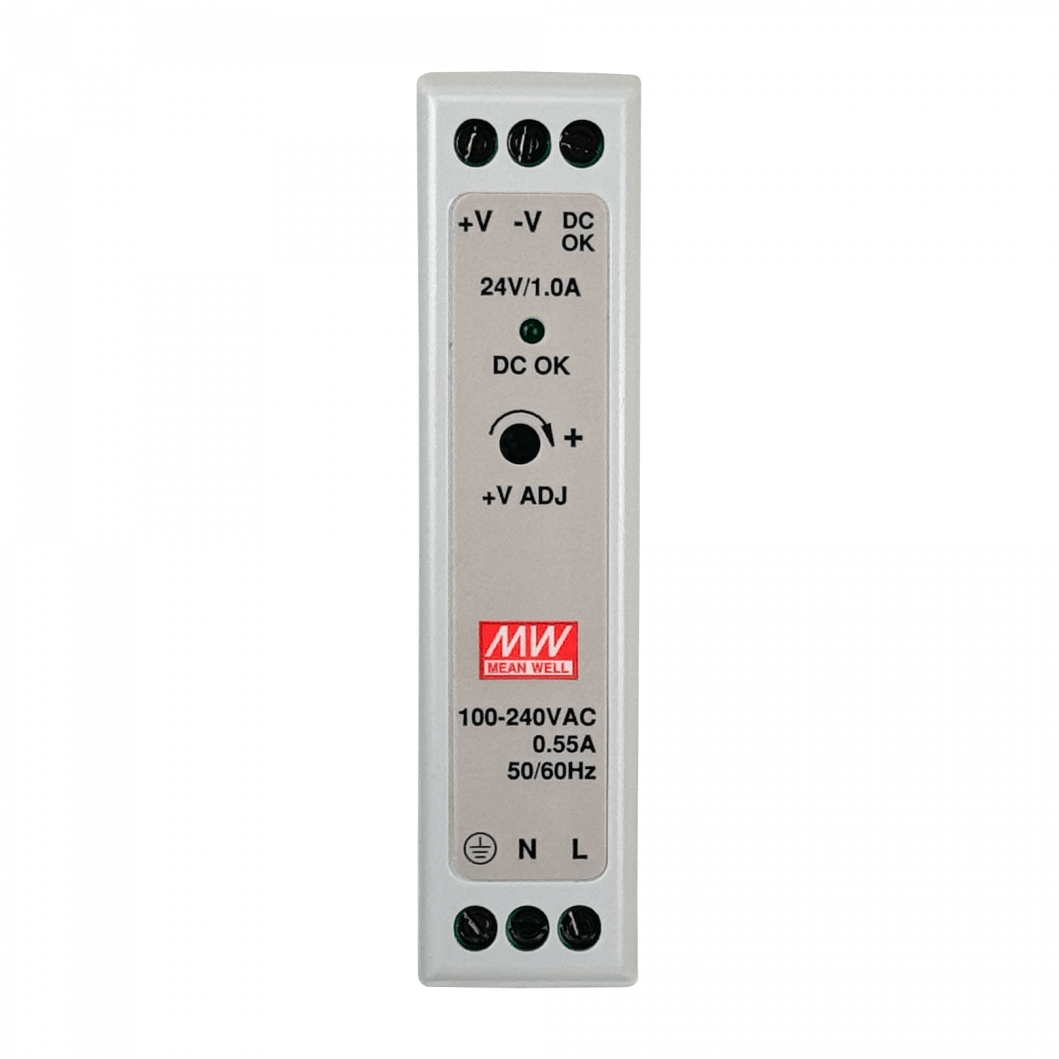 MEANWELL 24VDC 24W 1A Ajustable Ancho-24mm Riel-DIN Fuente-Poder 2