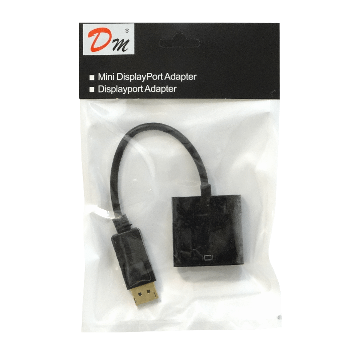 Adaptador HDMI Hembra a DisplayPort Macho, 1080p, 15cm, Negro 1