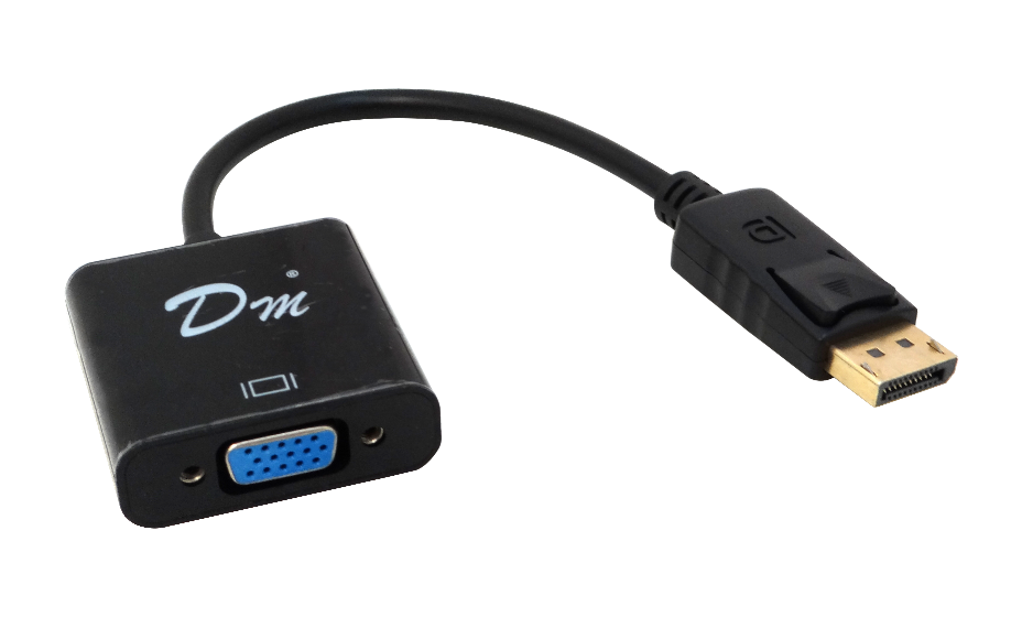 DisplayPort/DP-M a VGA-H Negro 15cm Adaptador Convertidor Video 3