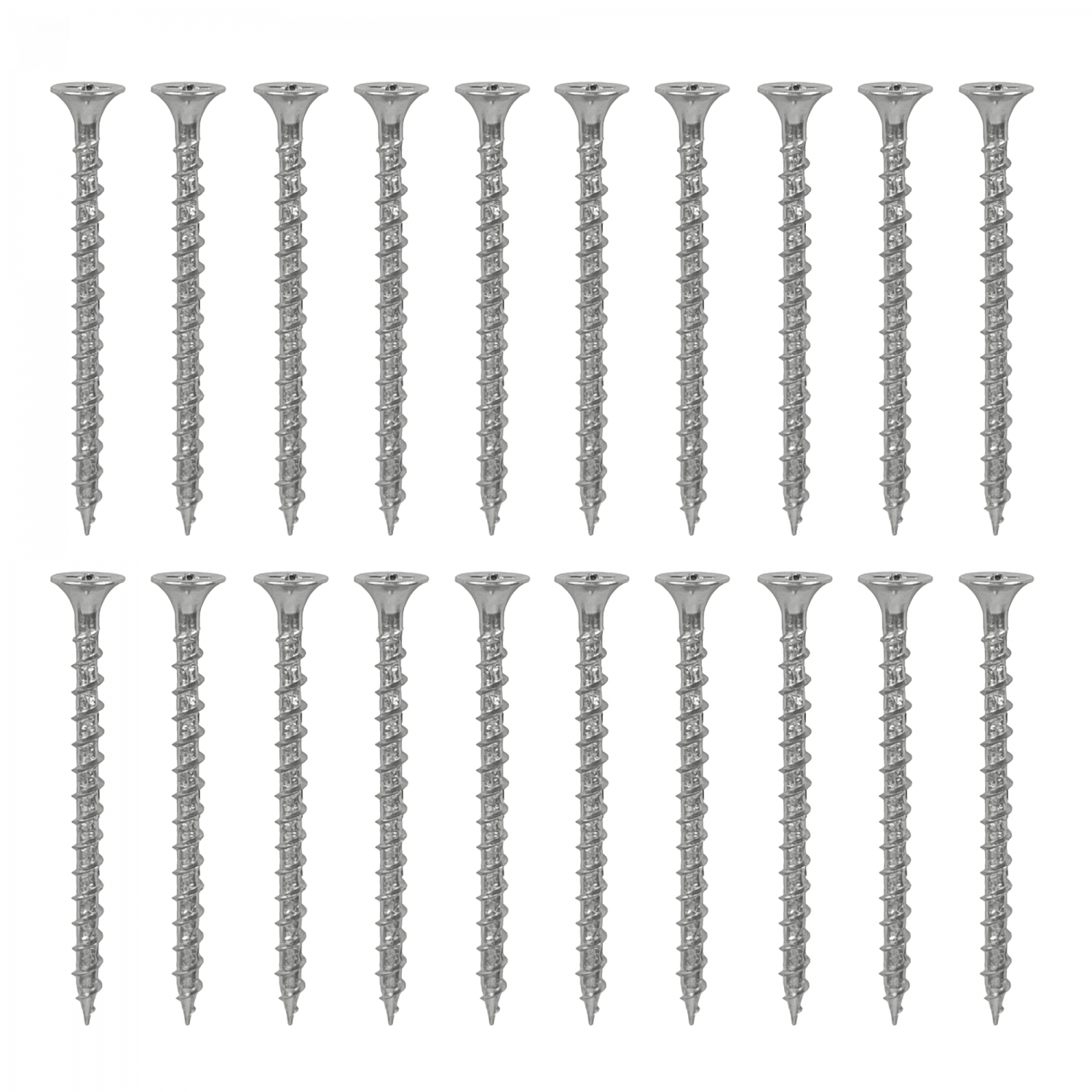 20u. 6 x 2 Largo-51mm Negro Volcanita Cruz Tornillo Punta 2,0p 1