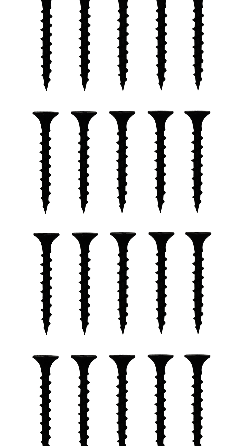 PN6-12. 20-u. 6 x 1 1/4 Largo-32mm Negro Volcanita Cruz Tornillo Punta 1,25p 4