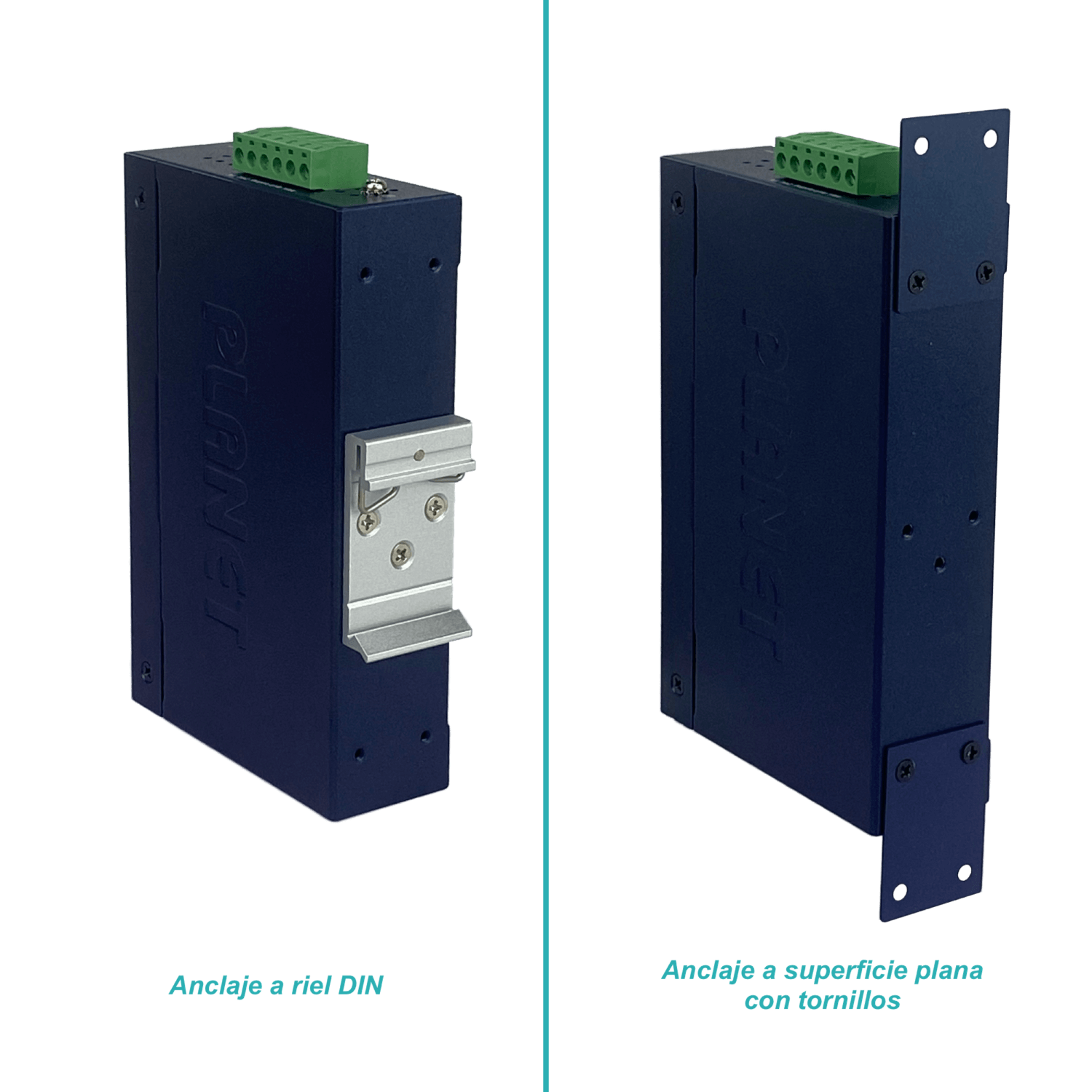 PLANET 5-100 Switch Industrial no-Admin Riel-DIN 12-48VDC 24VAC Dual 1