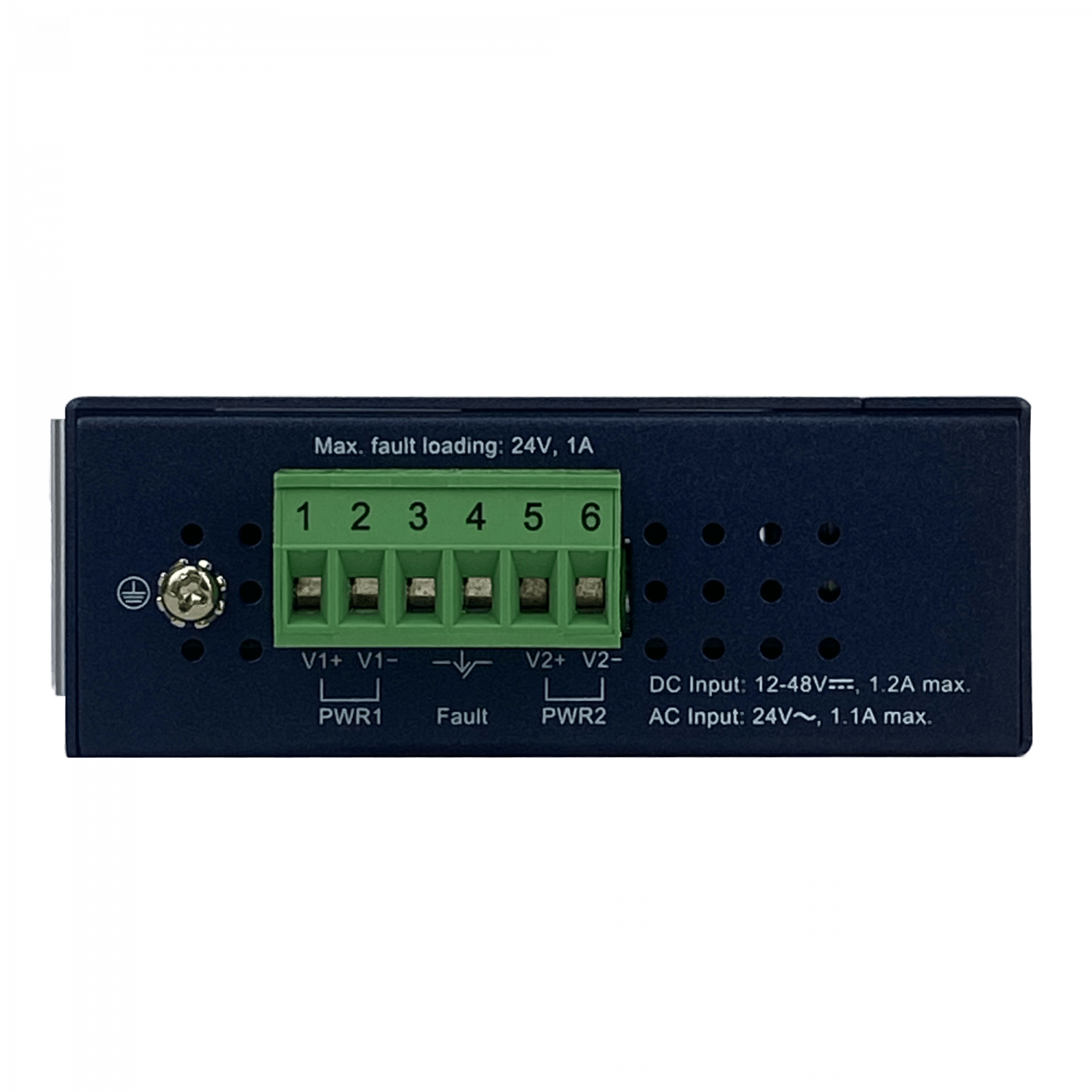 PLANET 5-100 Switch Industrial no-Admin Riel-DIN 12-48VDC 24VAC Dual 2