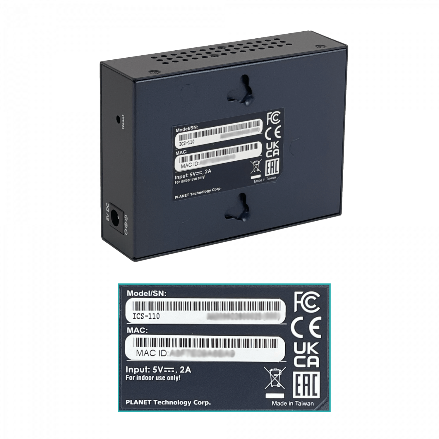 PLANET Admin 1-100 1-DB9-M RS232 RS485/422 inc-5V Convertidor Ethernet 5