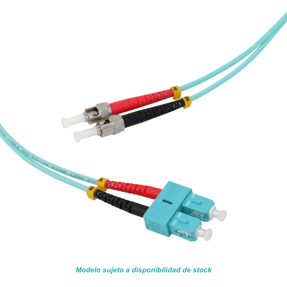 3mt ST-SC OM3 Multimodo MM Duplex Jumper Fibra 50/125um 1