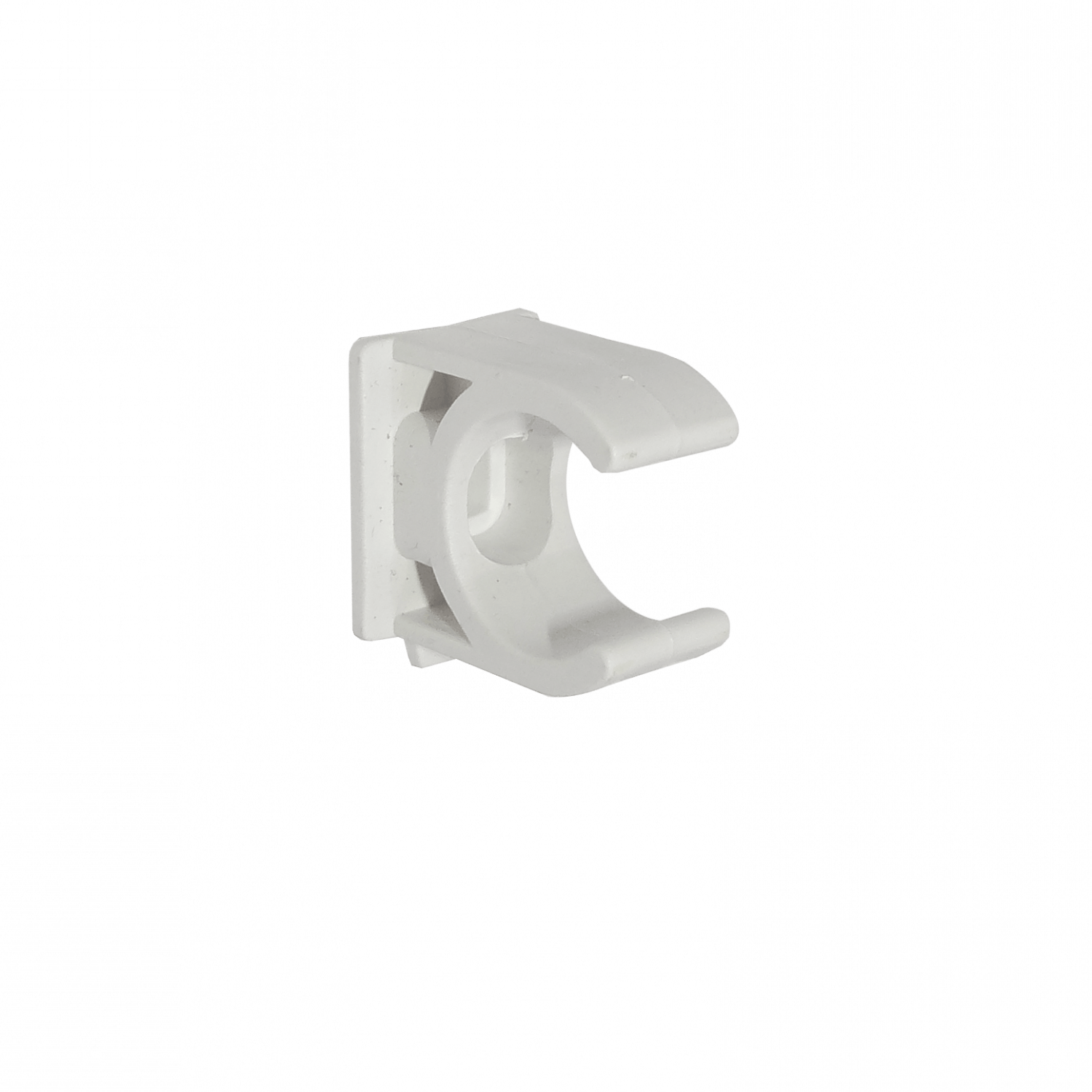 Abrazadera soporte LinkChip PVC16-A 16mm para tubo PVC blanco con tornillo 2