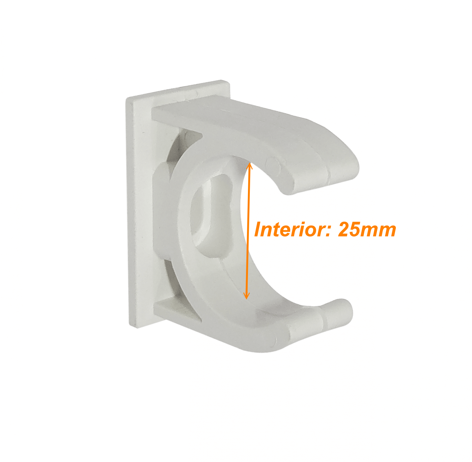 LINKCHIP 25mm Soporte Fijacion Abrazadera p/Tubo PVC Blanco Tornillo 1