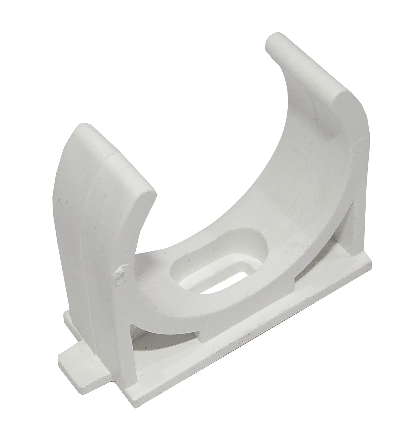 LINKCHIP 40mm Soporte Fijacion Abrazadera p/Tubo PVC Blanco Tornillo 2