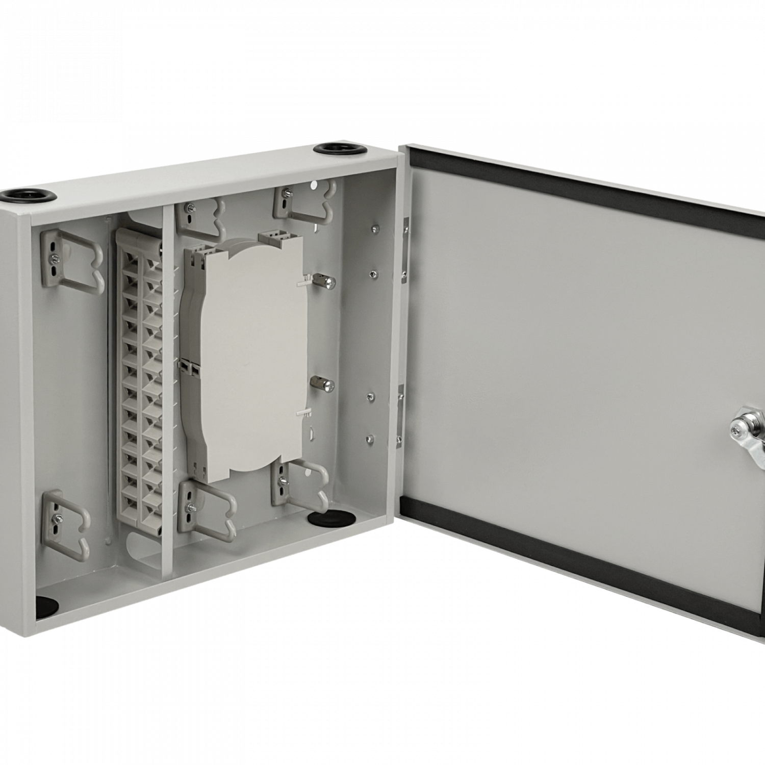Caja de Distribución Mural para 48 Fibras Ópticas con Llave - CFM48CL 6