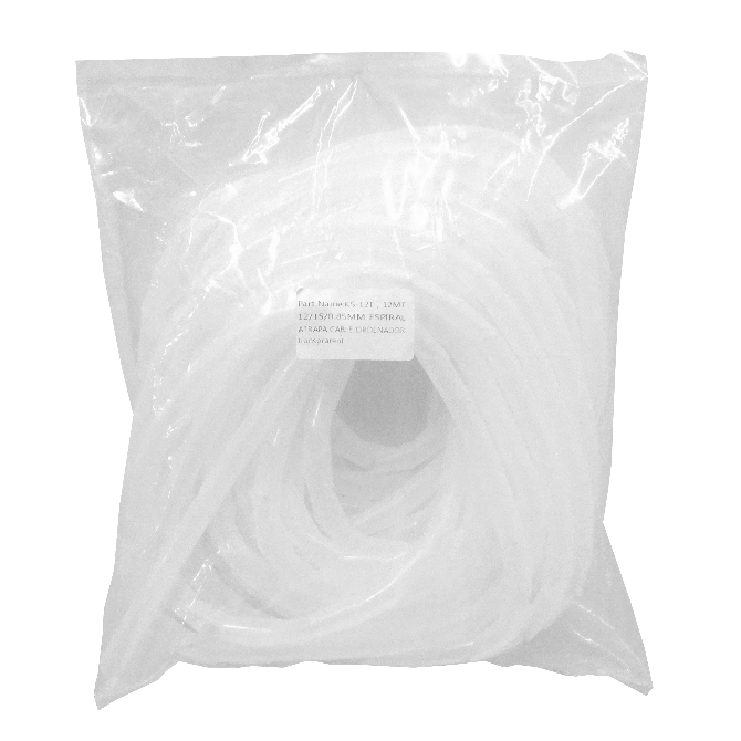 PE Traslucido 12-19mt 12/15/0,85mm Espiral Atrapa Cable Ordenador 1