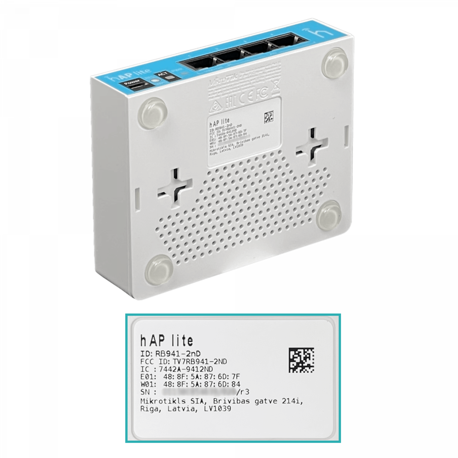 Router Inalámbrico MikroTik hAP lite TC - 4 Puertos Fast Ethernet, Wi-Fi 2.4GHz, CPU 650MHz 2