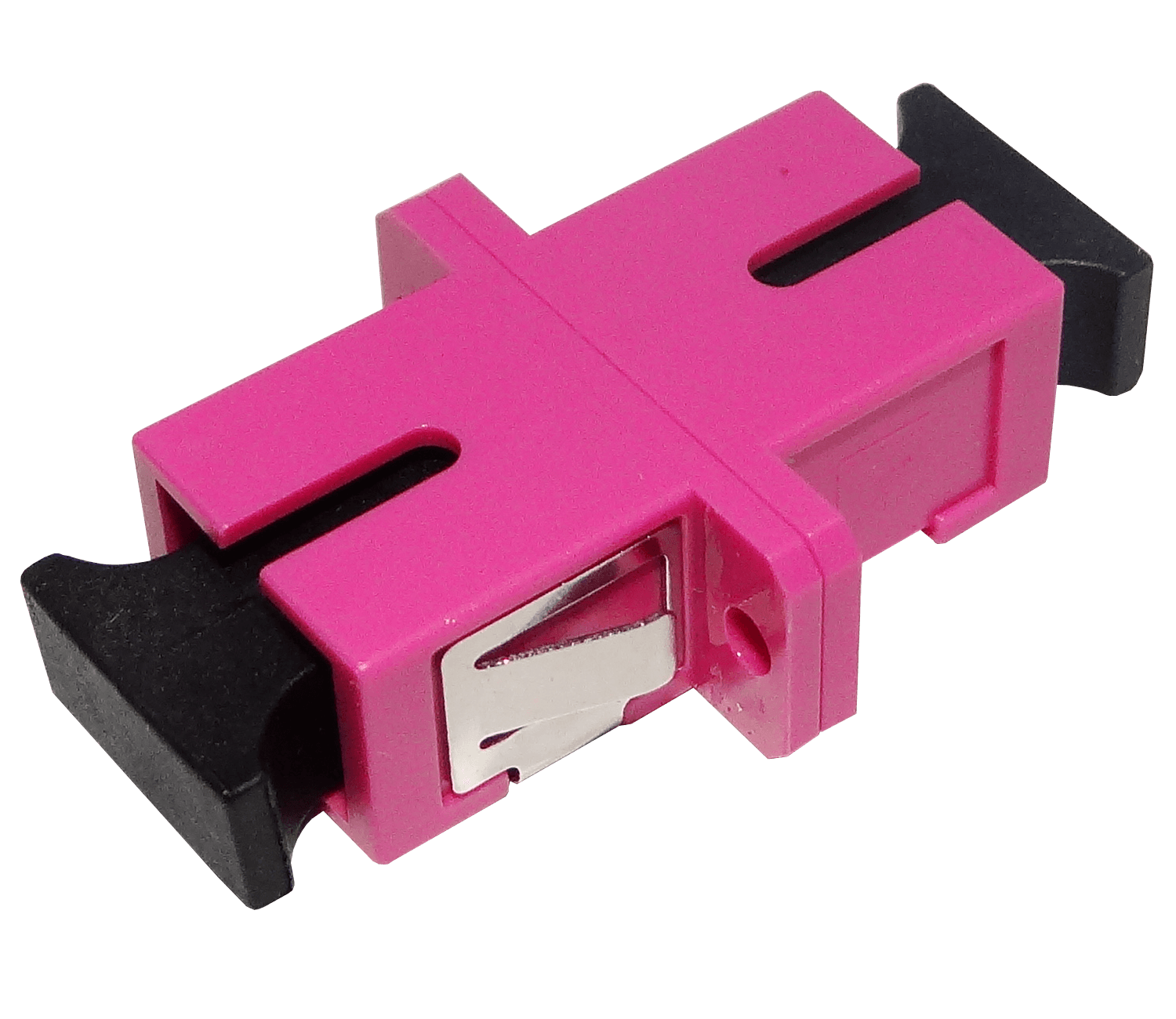 SC-SC Fucsia OM4 SX-Simplex Copla p/Fibra Adaptador p/Cabecera-CL/Caja 1