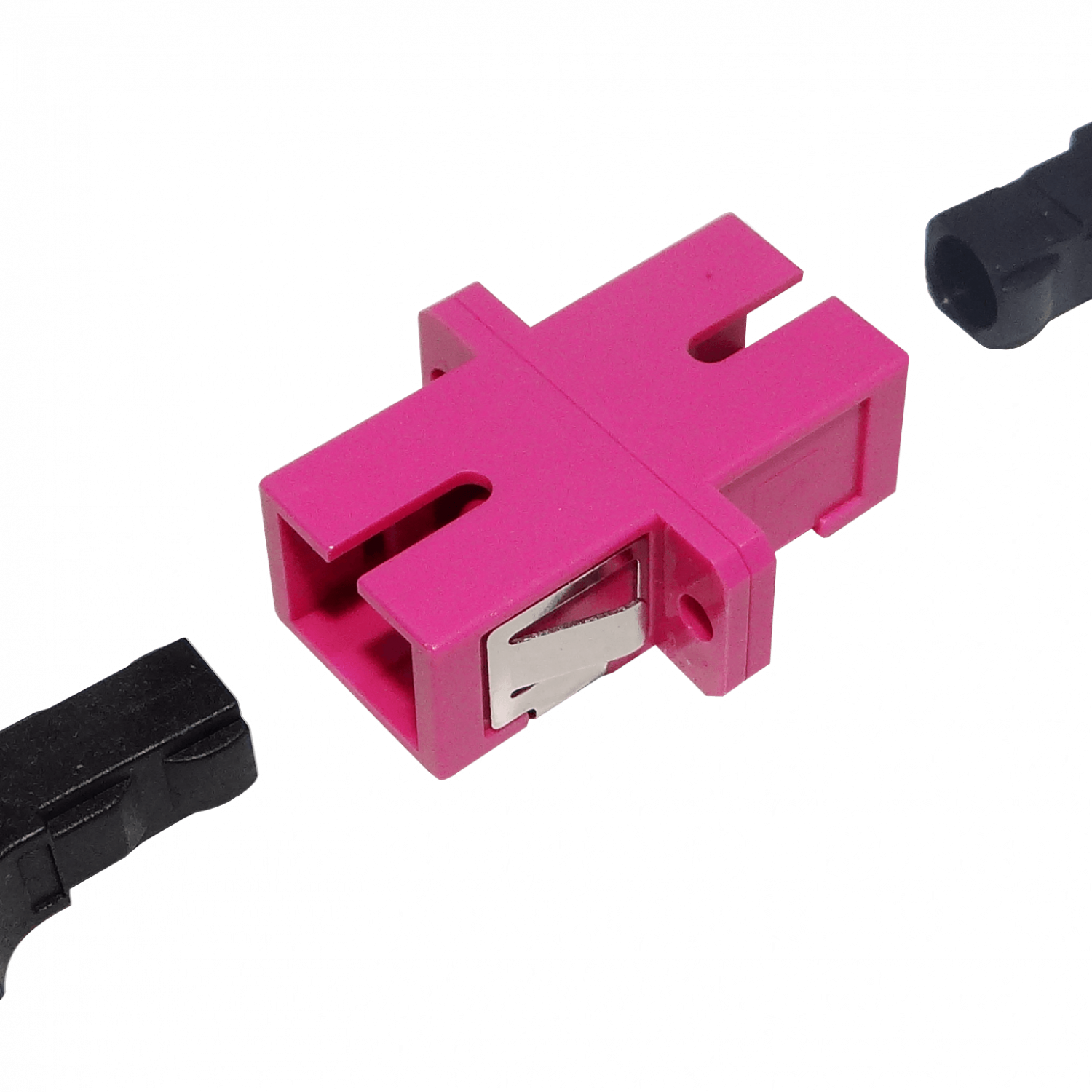 SC-SC Fucsia OM4 SX-Simplex Copla p/Fibra Adaptador p/Cabecera-CL/Caja 2