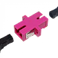 SC-SC Fucsia OM4 SX-Simplex Copla p/Fibra Adaptador p/Cabecera-CL/Caja - Miniatura 2