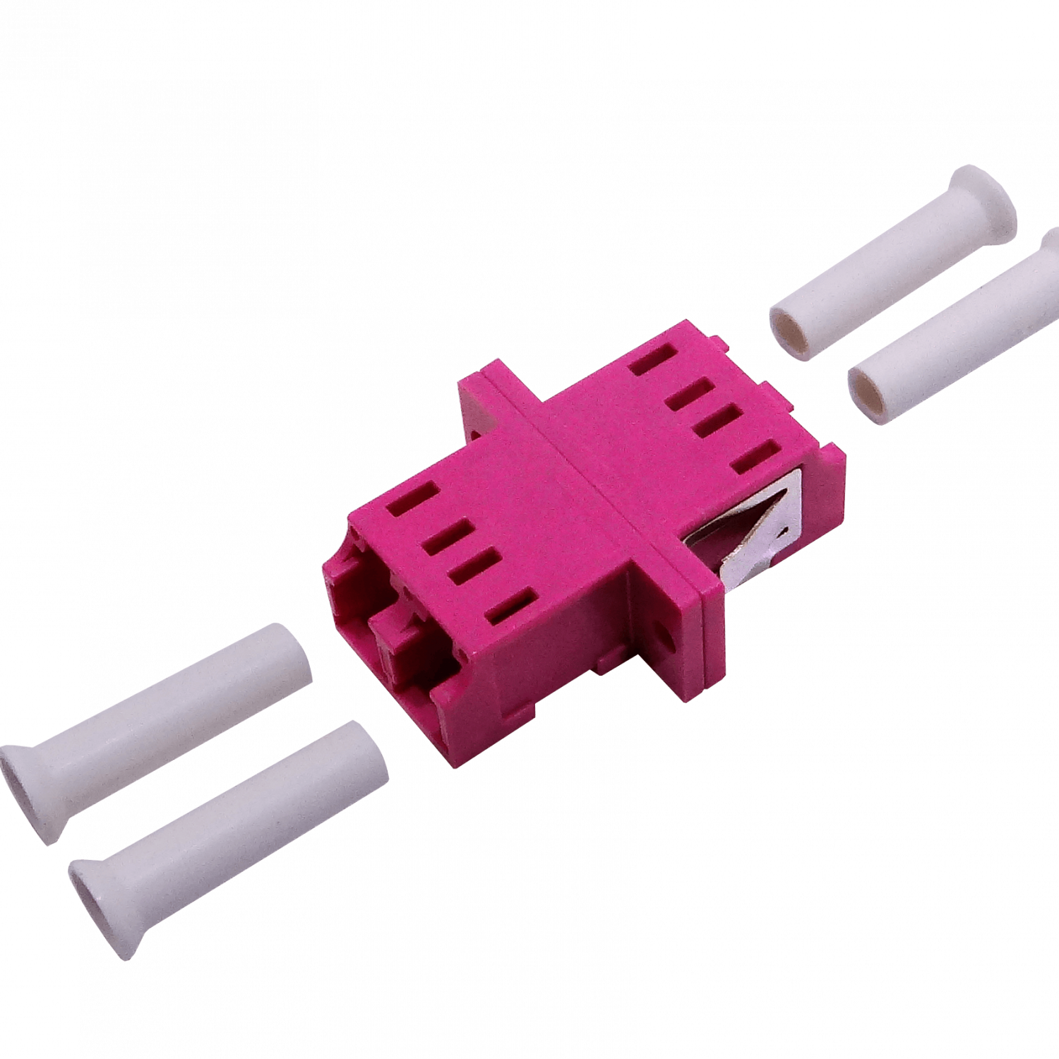 LC-LC Fucsia MM DX-Duplex Copla p/Fibra Adaptador p/Cabecera-CL/Caja 2