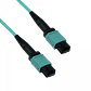 3mt MPO-MPO 12-Fibras Type-B OM3 Multimodo MM Duplex Jumper Fibra LSZH - Miniatura 5