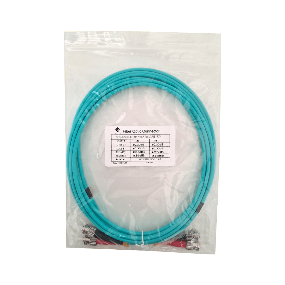 3mt ST-ST OM3 Multimodo MM Duplex Jumper Fibra 3.0mm 50/125um LSZH 3