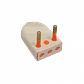 KALOP 2P Blanco 10A SEC-60477 Enchufe Macho Volante sin-Tierra KL44400 - Miniatura 3