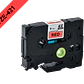 Cinta Laminada Brother TZE421, Texto Negro sobre Fondo Rojo, 9 mm x 8m  - Miniatura 1