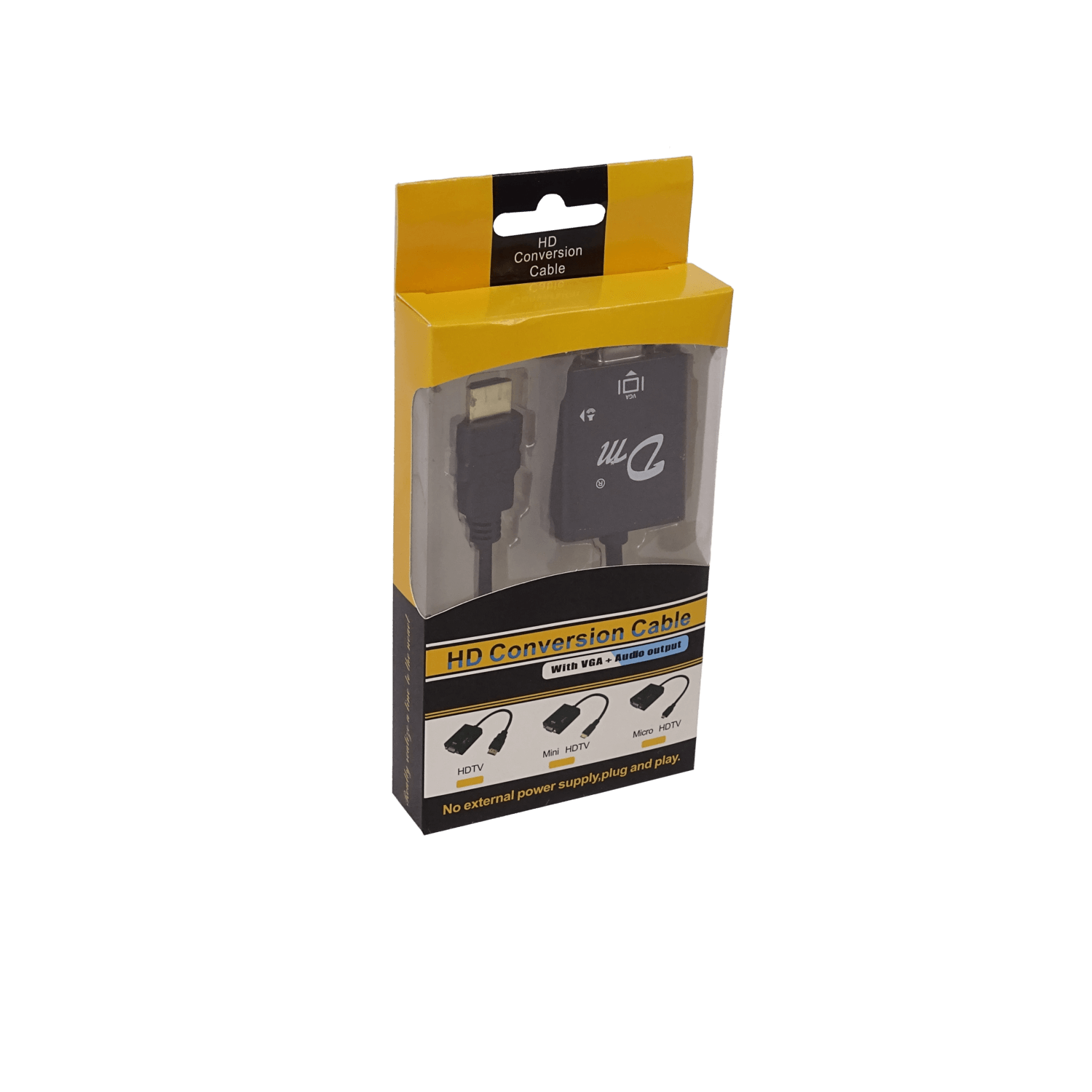 Convertidor HDMI Macho a VGA DB15 + Salida Audio 3.5mm, Video Adaptador 3
