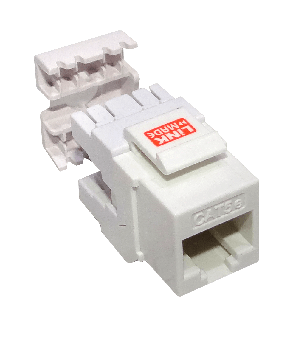 Faceplate Keystone Cat5E LINKMADE KP5WL-1 Blanco 180 U UTP Punchable Herramienta 1